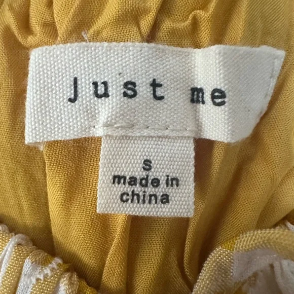 Just Me Yellow Gingham Sundress with Eyelet Trim - Picture 2 of 4